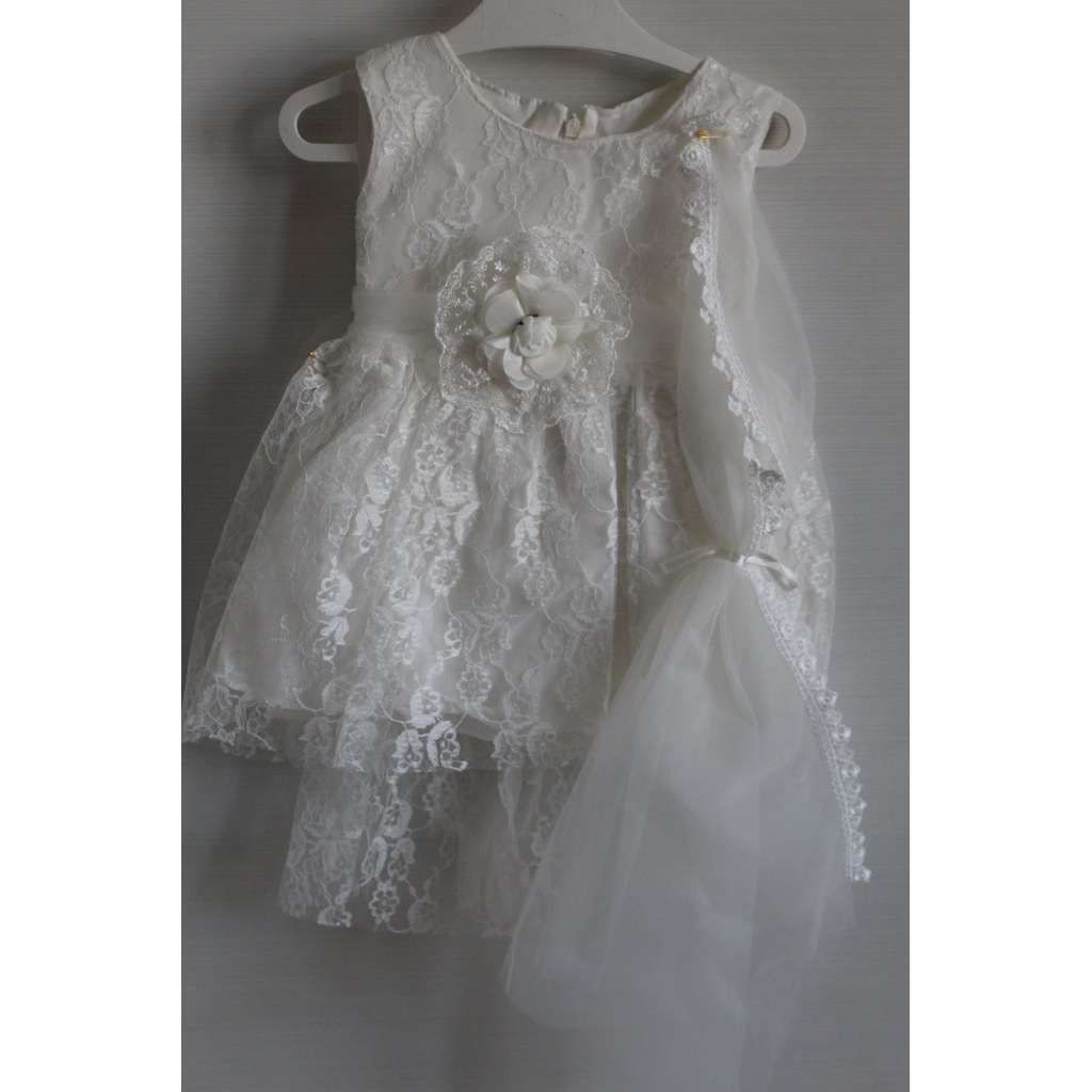 DANTELLİ DUVAKLI KIZ BEBEK DOĞUM GÜNÜ ELBİSE,GELİNLİK