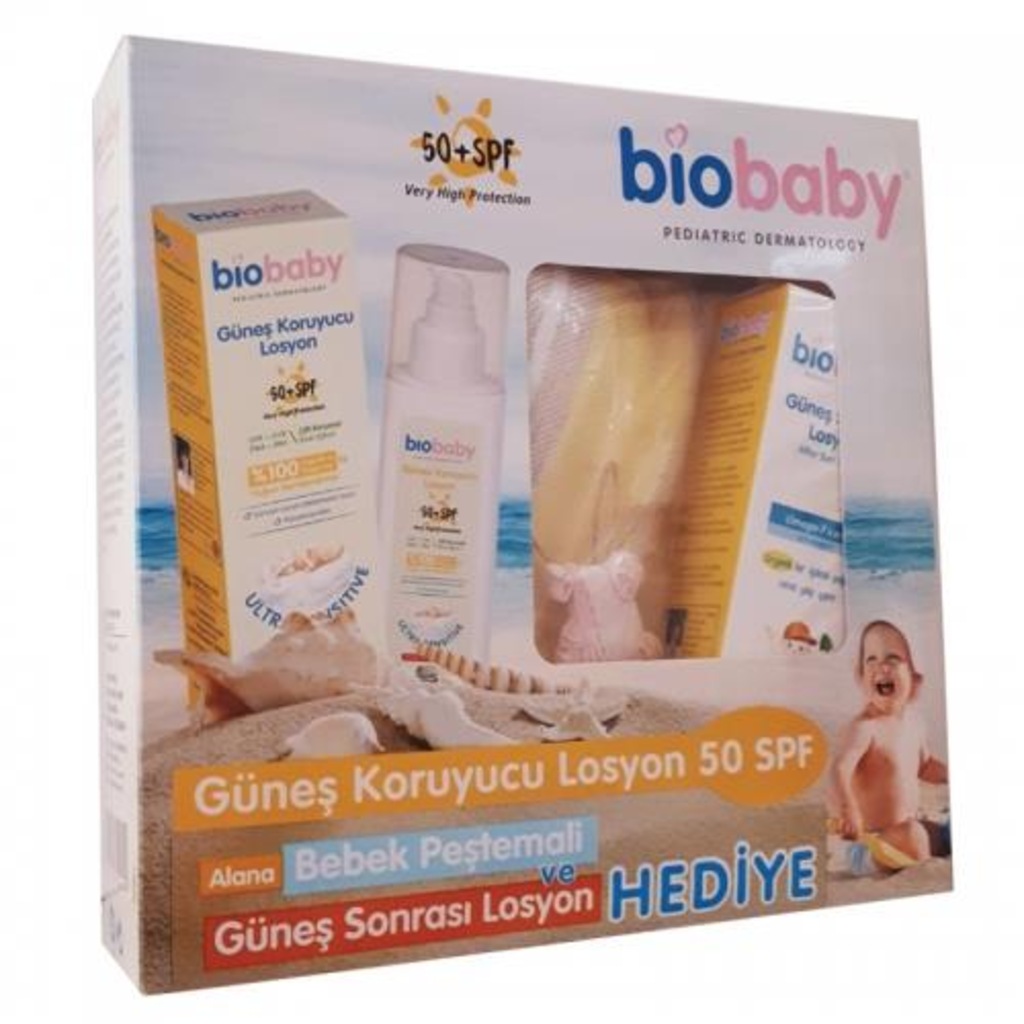 Biobaby Spf 50 Bebek Güneş Losyonu 100ml +Bebek Peştemali