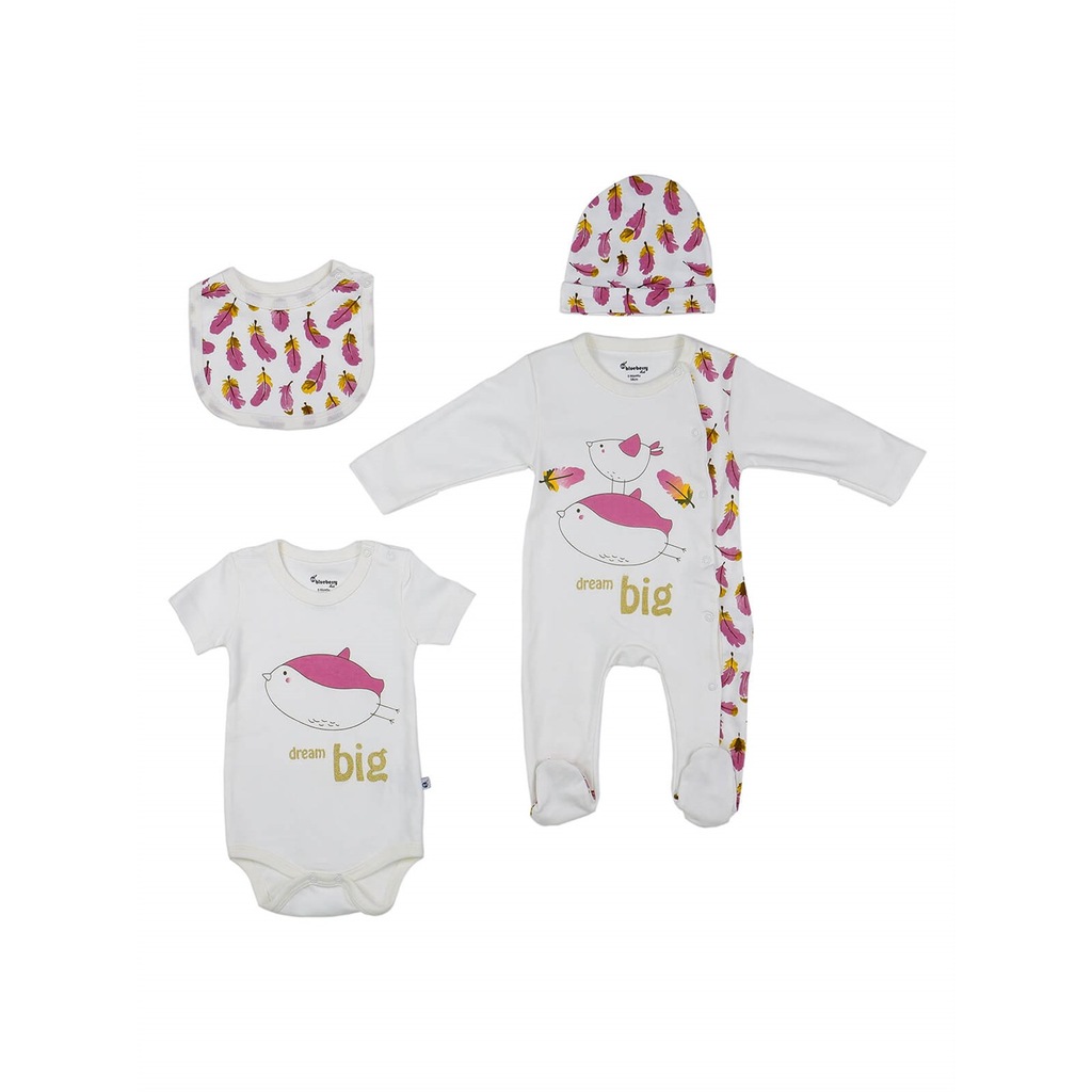 Blueberry 00533 Kız Bebek 4lü Zıbın Seti Fiyatları