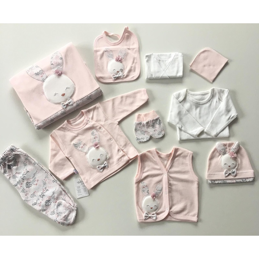 Gaye Bebe Kız Bebek 10 Parça Hastane Çıkışı Yenidoğan Seti