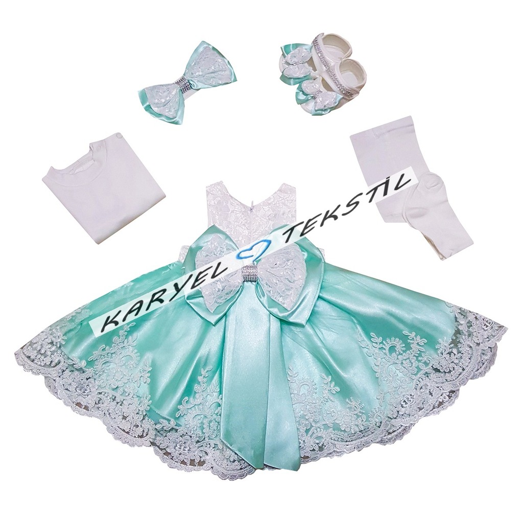 KIZ BEBEK ABİYE GELİNLİK MEVLÜT TAKIMI LÜKS 5�Lİ SET BL4