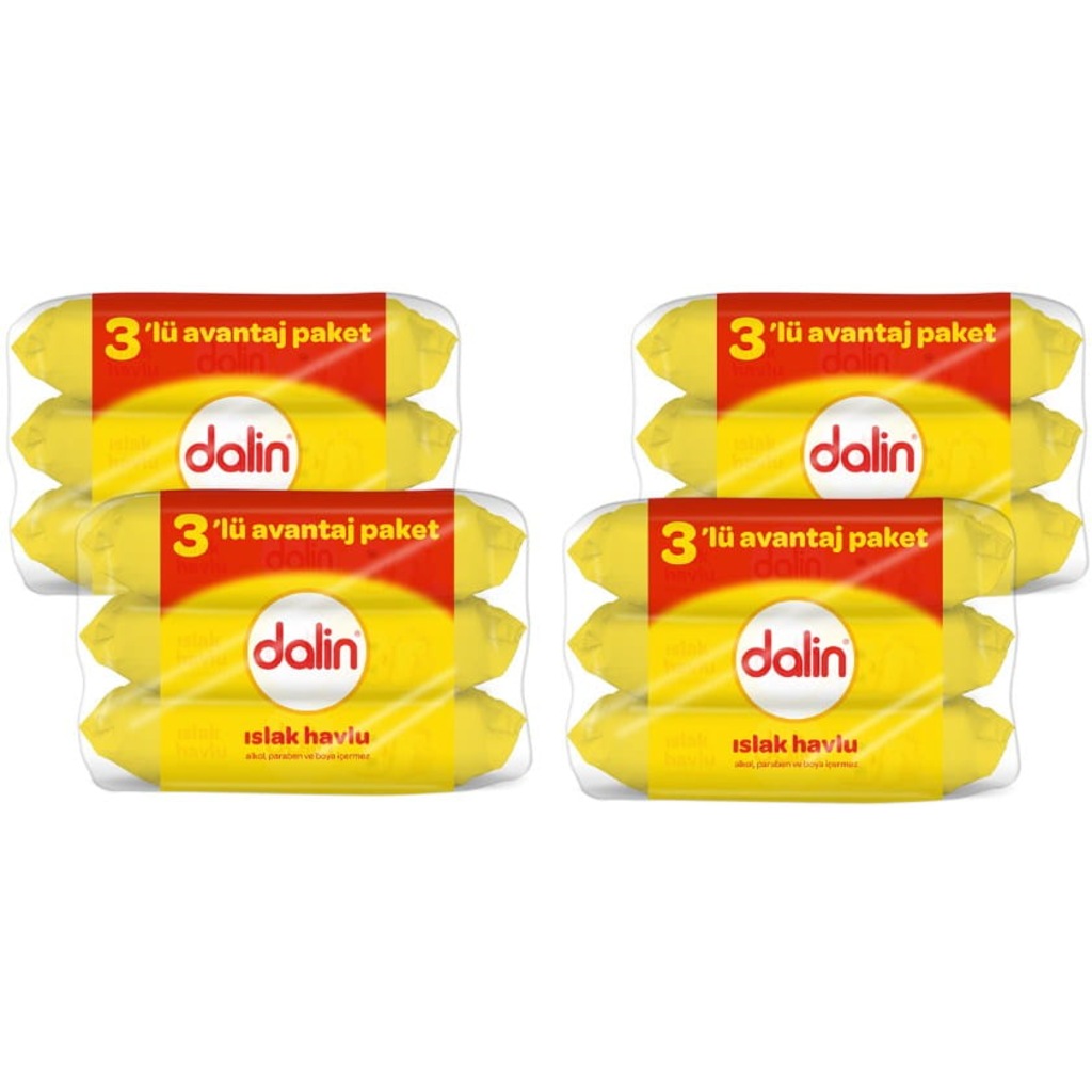Dalin Islak Temizleme Mendili 56lı(3 Lü Paket) x 4 Adet