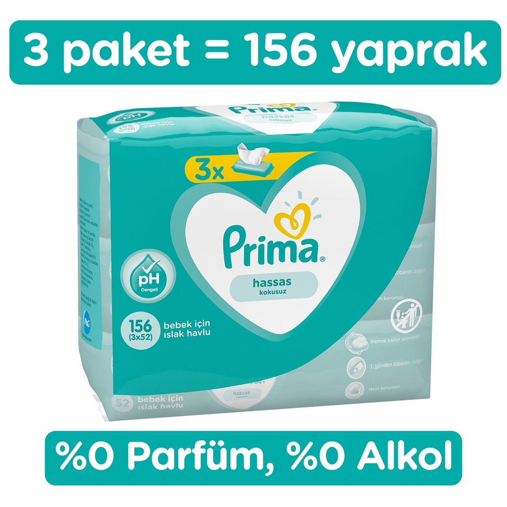 PRİMA ISLAK MENDİL HASSAS CİLTLER 468 ADET