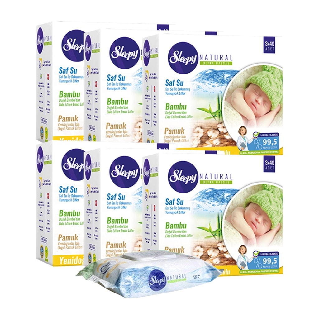 Sleepy Natural Yenidoğan Islak Mendil 18x40 Lı 720 Yaprak