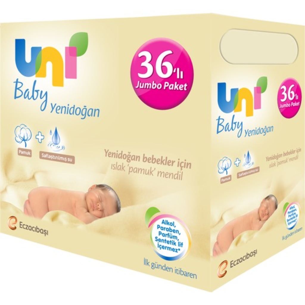 Uni Baby Yenidoğan Islak Havlu Islak Mendil 36*40=1440