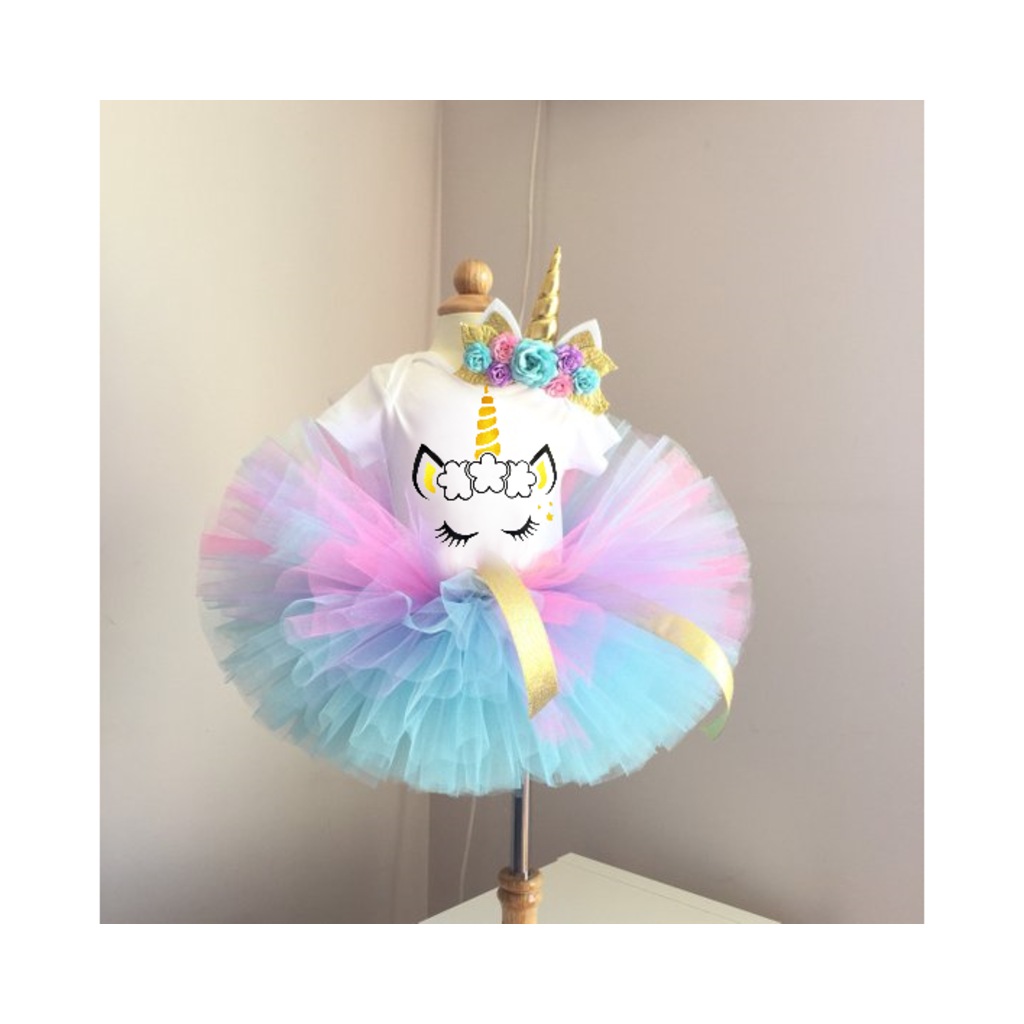 5-12 Yaş 3 Lü Unicorn Tütü Etek ,unicorn Taç,unicorn ...