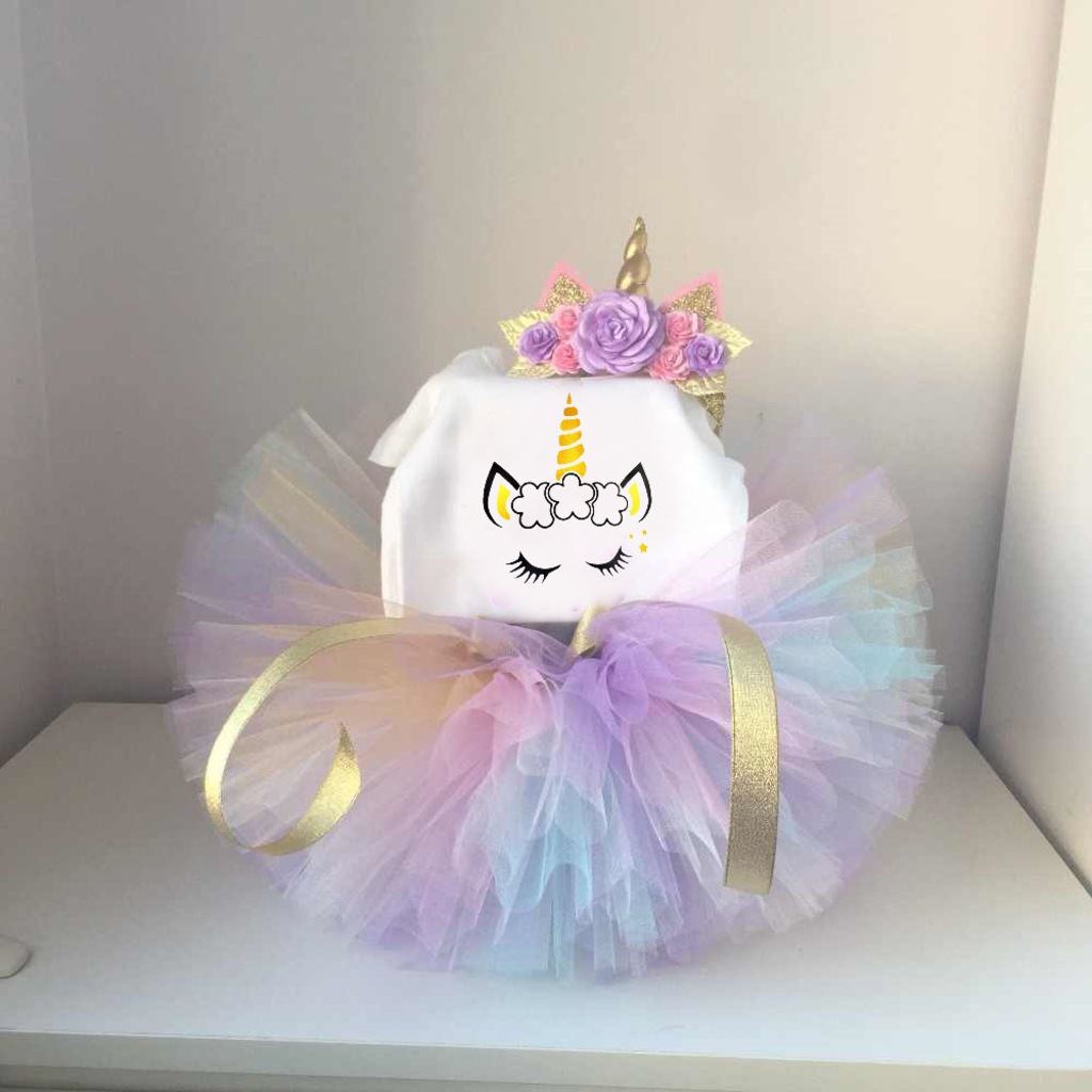 Tütü Doğum Günü Kıyafeti, Unicorn Tütü Etek Kıyafeti, Tutu