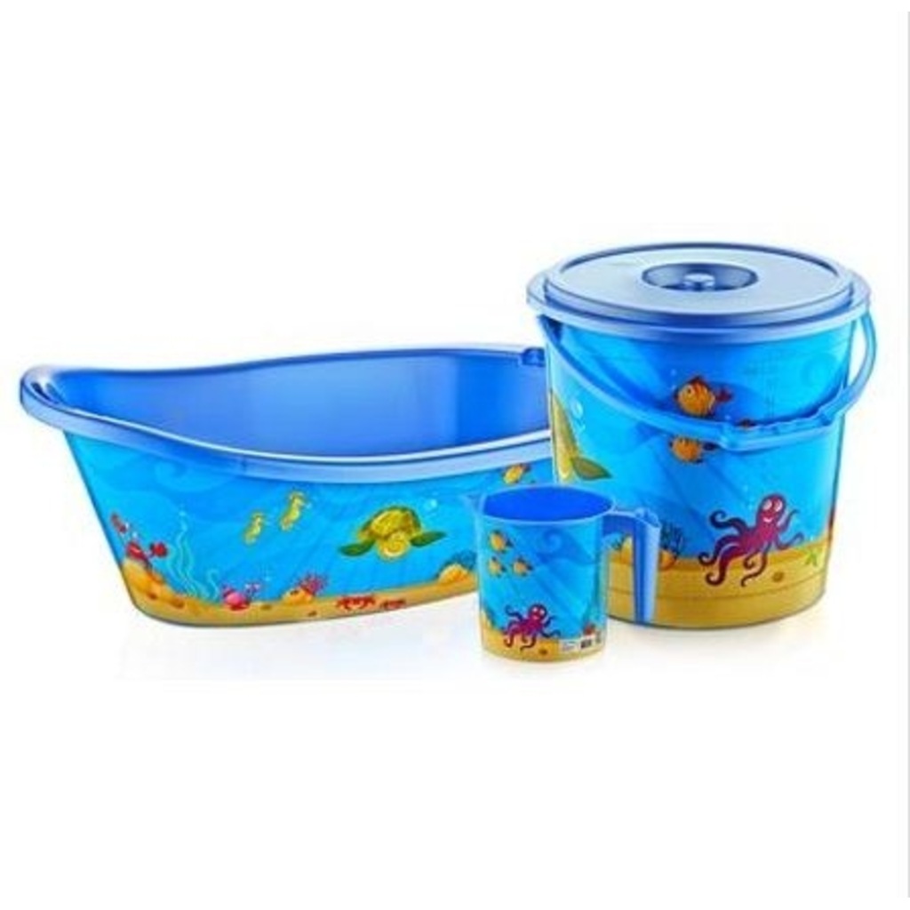 Bebek Banyo Küvet Seti Küvet Takımı 4 Parça 3 Renk