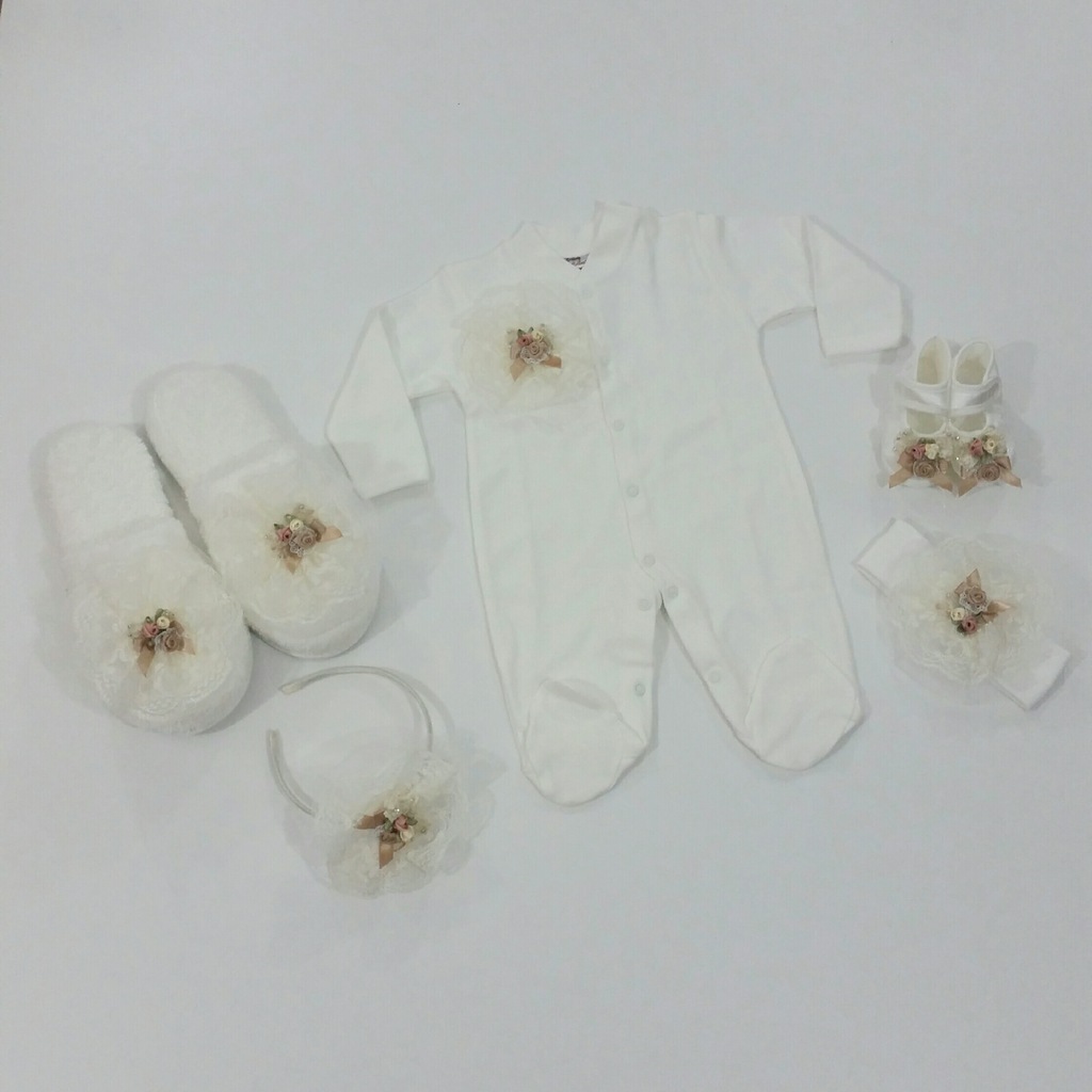 Anne Ve Bebek 5 Parça Lohusa Set(lohusa Tacı,lohusa Terlik