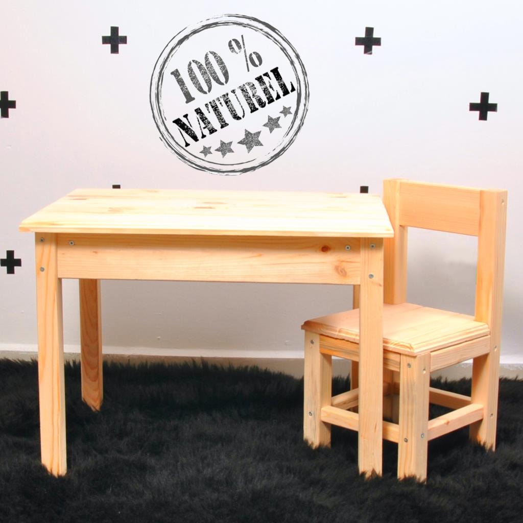 Doğal Ahşap Çocuk Masası Oyun Masası Masa Sandalye Set