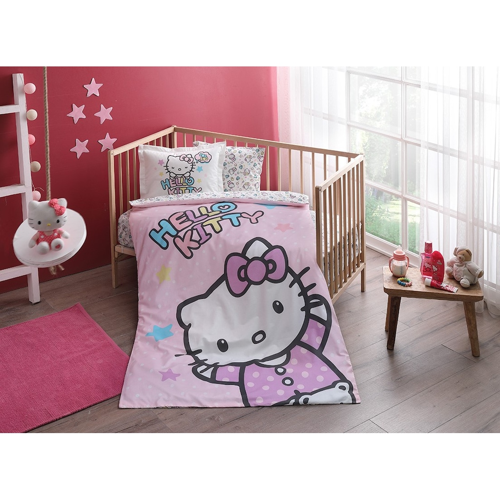 TAÇ LİSANSLI HELLO KİTTY BEBEK NEVRESİM TAKIMI Fiyatı ve
