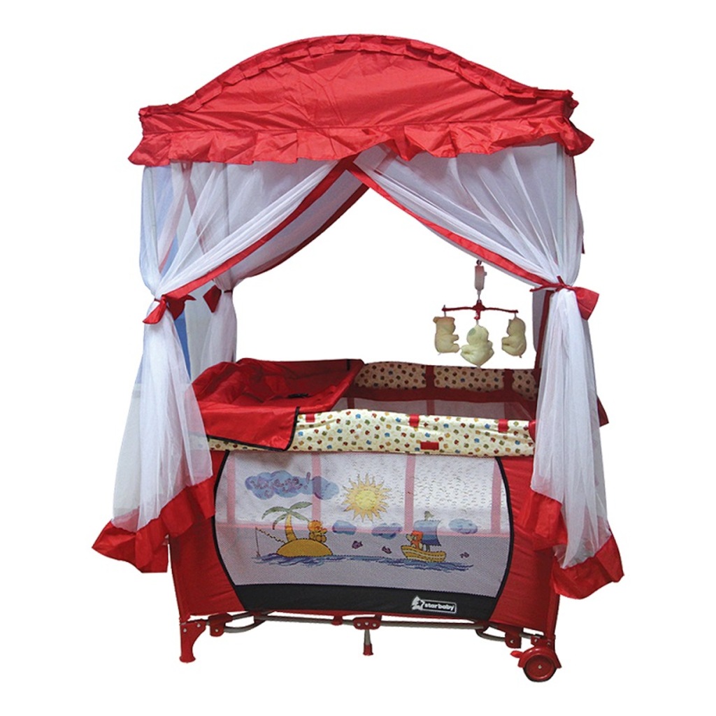 Star Baby SB105 Wide Oyuncaklı Cibinlikli Oyun Parkı Park
