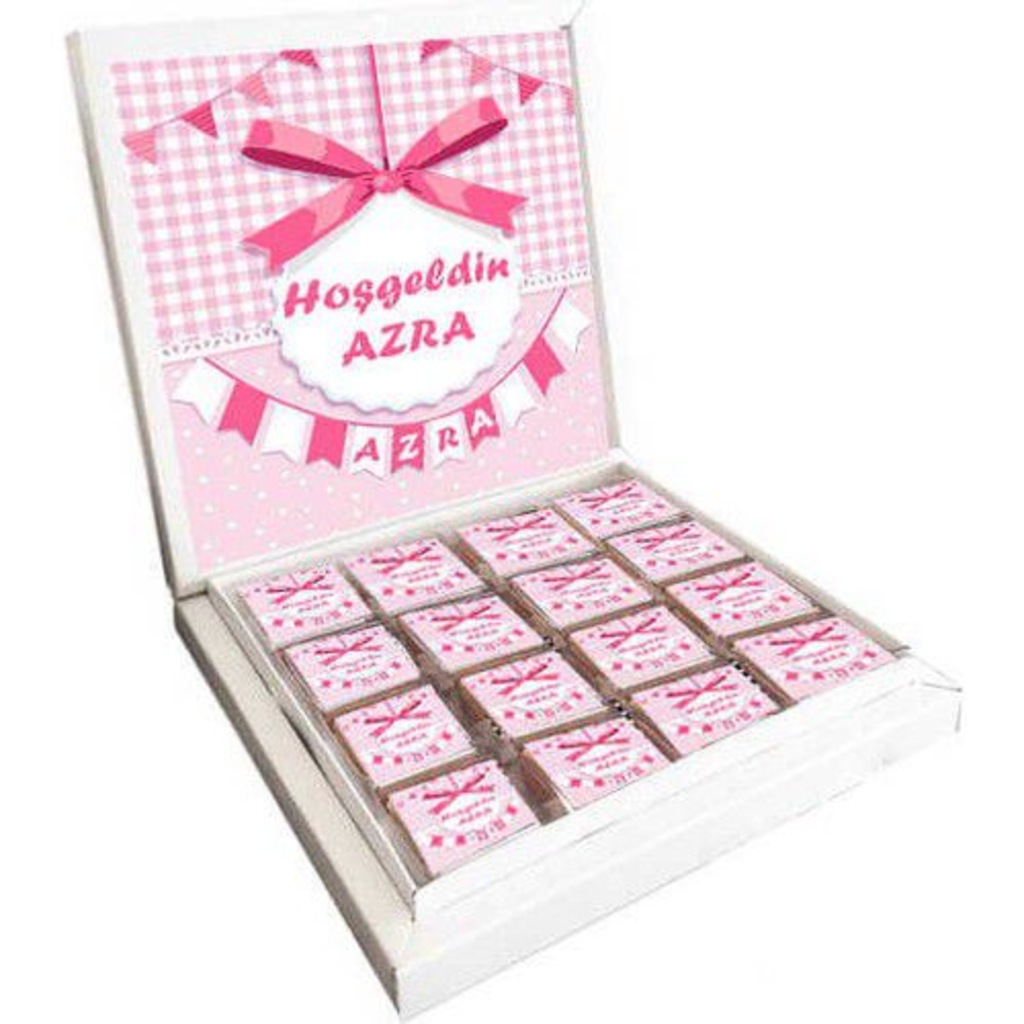 Hoşgeldin Kızım Temalı Bebek Çikolatası, Madlen Çikolata