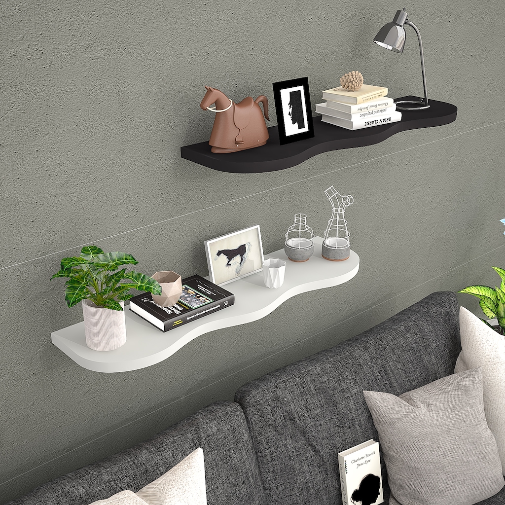 ANKARA MOBİLYA RENKLİ DUVAR RAFI BEYAZ SİYAH Fiyatları ve Özellikleri