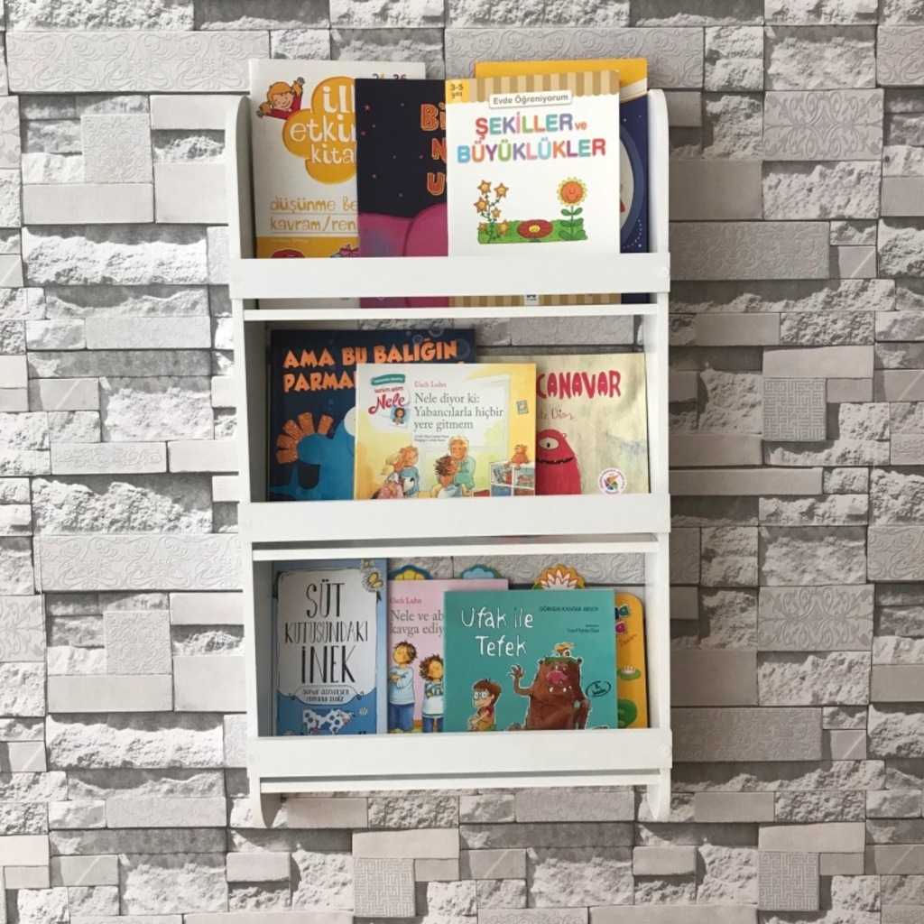 Çocuk Odası Eğitici Montessori Kitaplık Duvar Rafı 3 Raflı Fiyatları ve Çocuk Odası Eğitici Montessori Kitaplık Duvar Rafı 3 Raflı Fiyatları ve