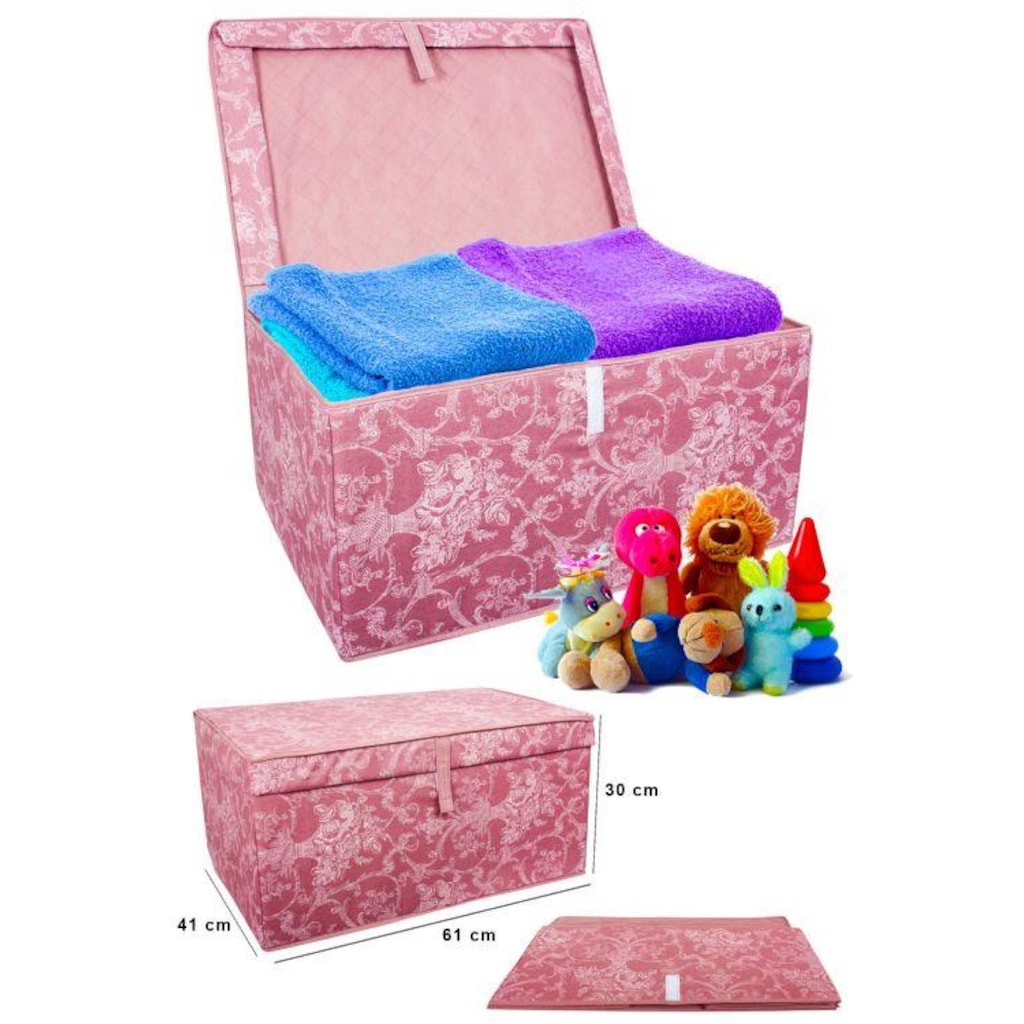 Katlanabilir Oyuncak Kutusu Oyuncak Sepeti Kapaklı Kutu
