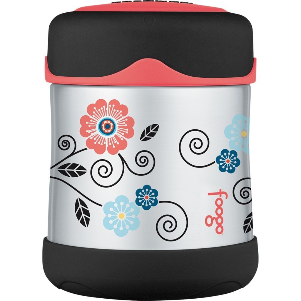 Thermos Foogo Yemek Termosu, Çiçek Desenli