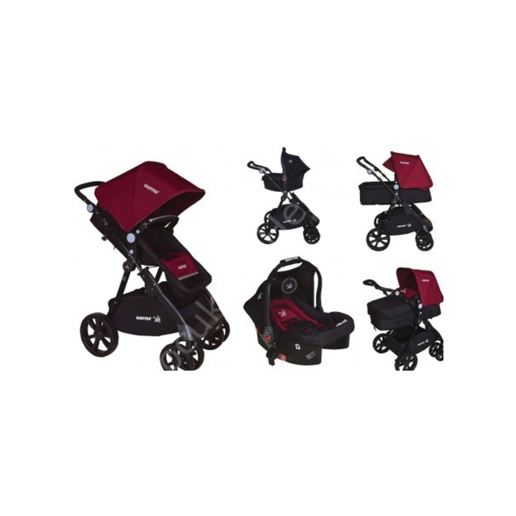 Babyfox Jaguar Trio Lüks Travel Bebek Arabası Bordo