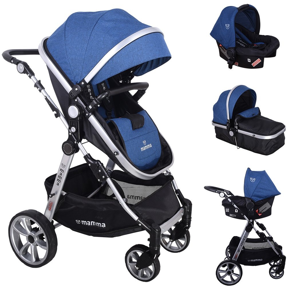Mamma Panda Travel Sistem Bebek Arabası Mavi