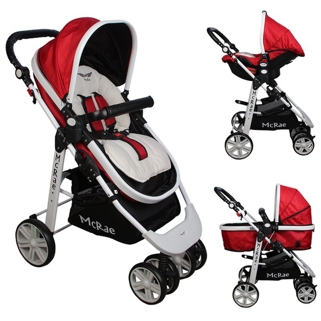 Mcrae Mc500 Premium Trio Travel Sistem Bebek Arabası Kırmızı