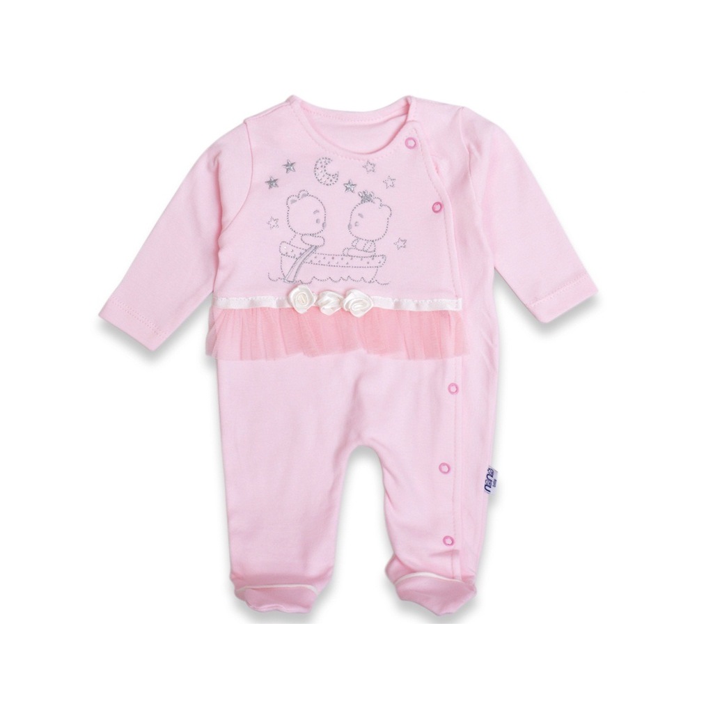 Kız Bebek 3-6-9 Ay Fırfrlı Yandan Çıtçıtlı Kız Bebek Tulum