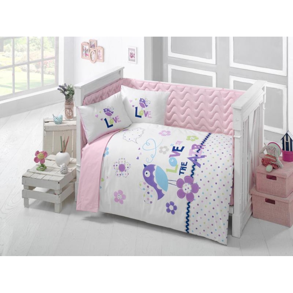 Clasy Bebek Uyku Seti 100 Pamuk Ranforce Kumas Happy Bird