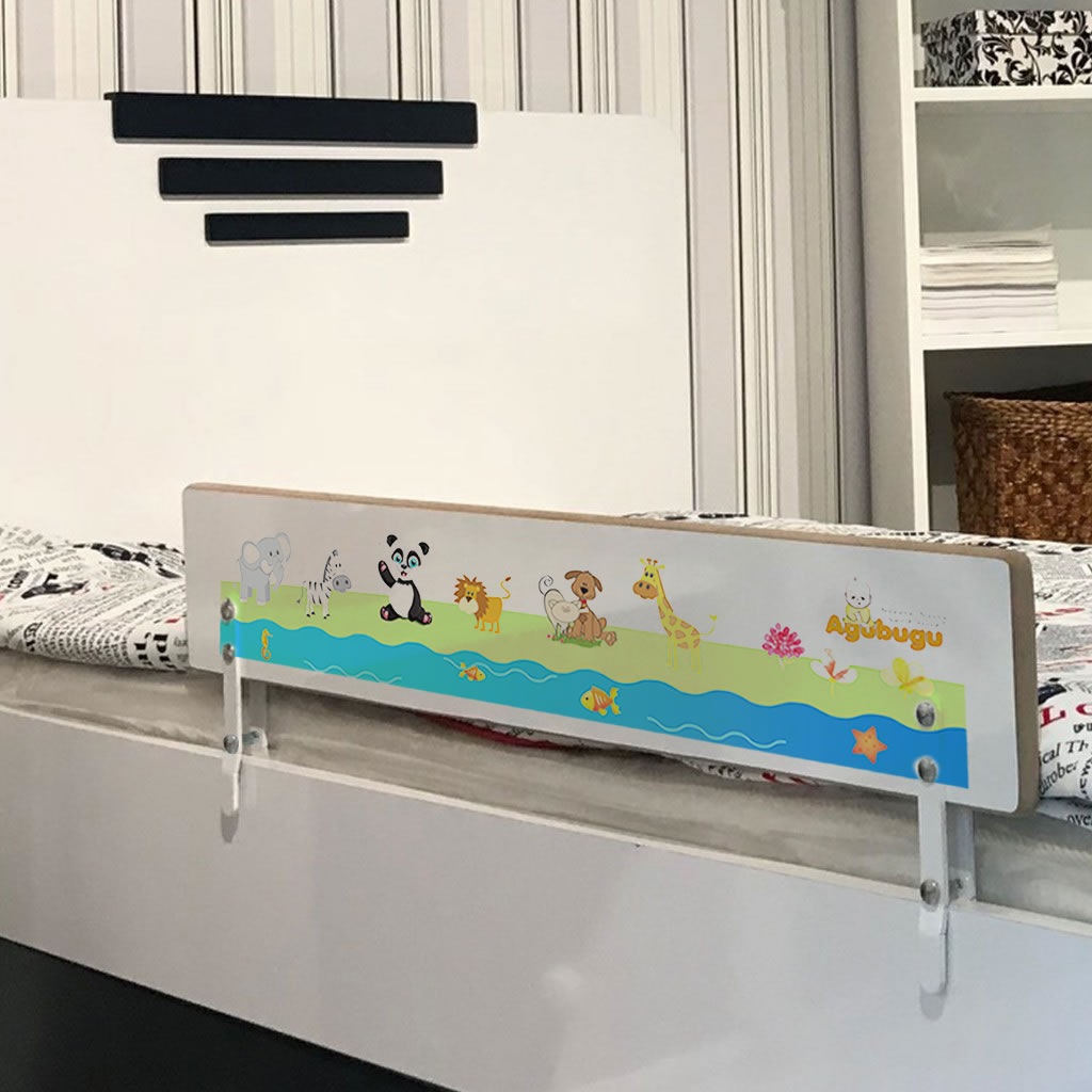 Yatak Bariyeri Ahşap Hayvan Desenli 90x30cm