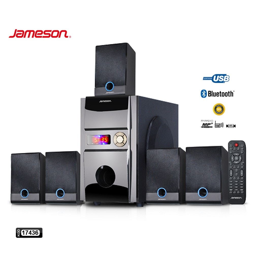 Ev Ses Sistemi 5+1 Bluetooth Fm/sd/usb 250w Jameson Js3446bt