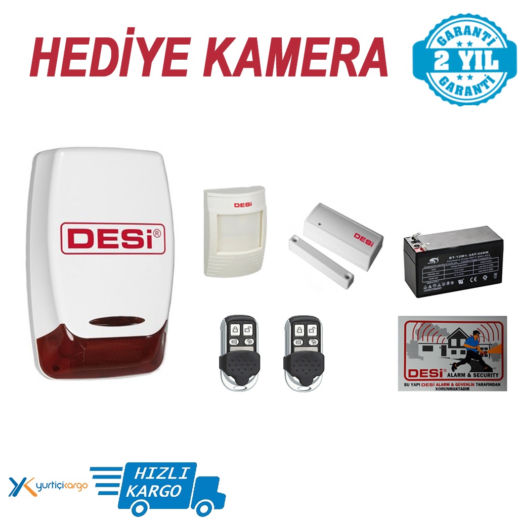 Desi Alarm Hırsız Alarm Sistemi Kamera Hediyeli Fiyatları ve Özellikleri