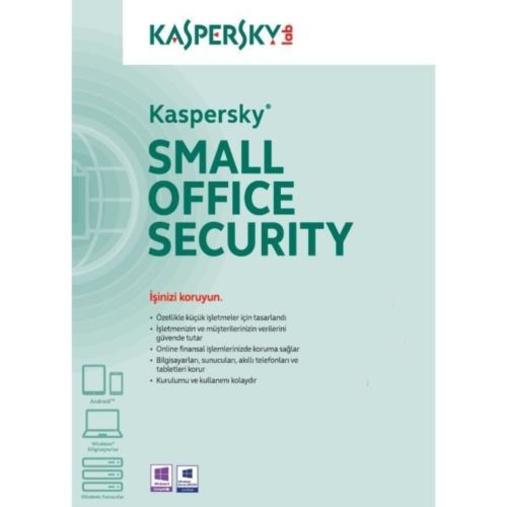 Kaspersky Small Office Sec. 1+5 Dvd Kutu 3 YIL Servera kurulur