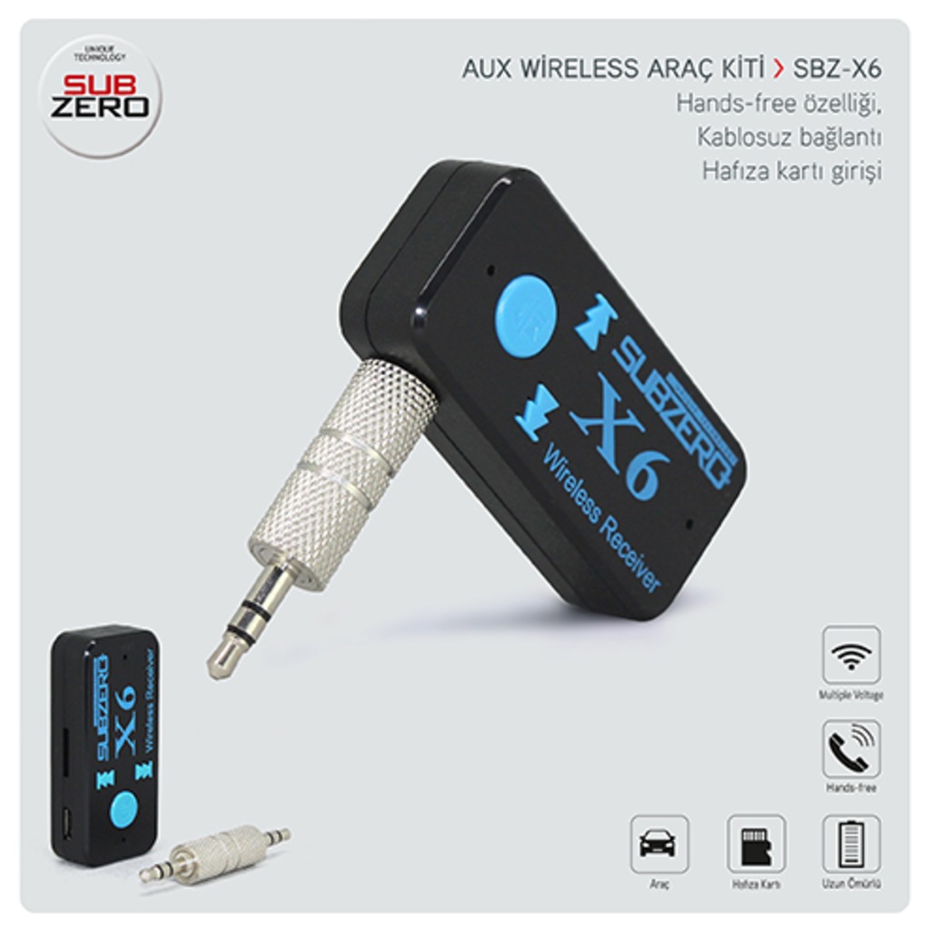 Kablosuz Aux Araç Kiti Bluetooth Mp3 Müzik Dinleme Telefon Bağla