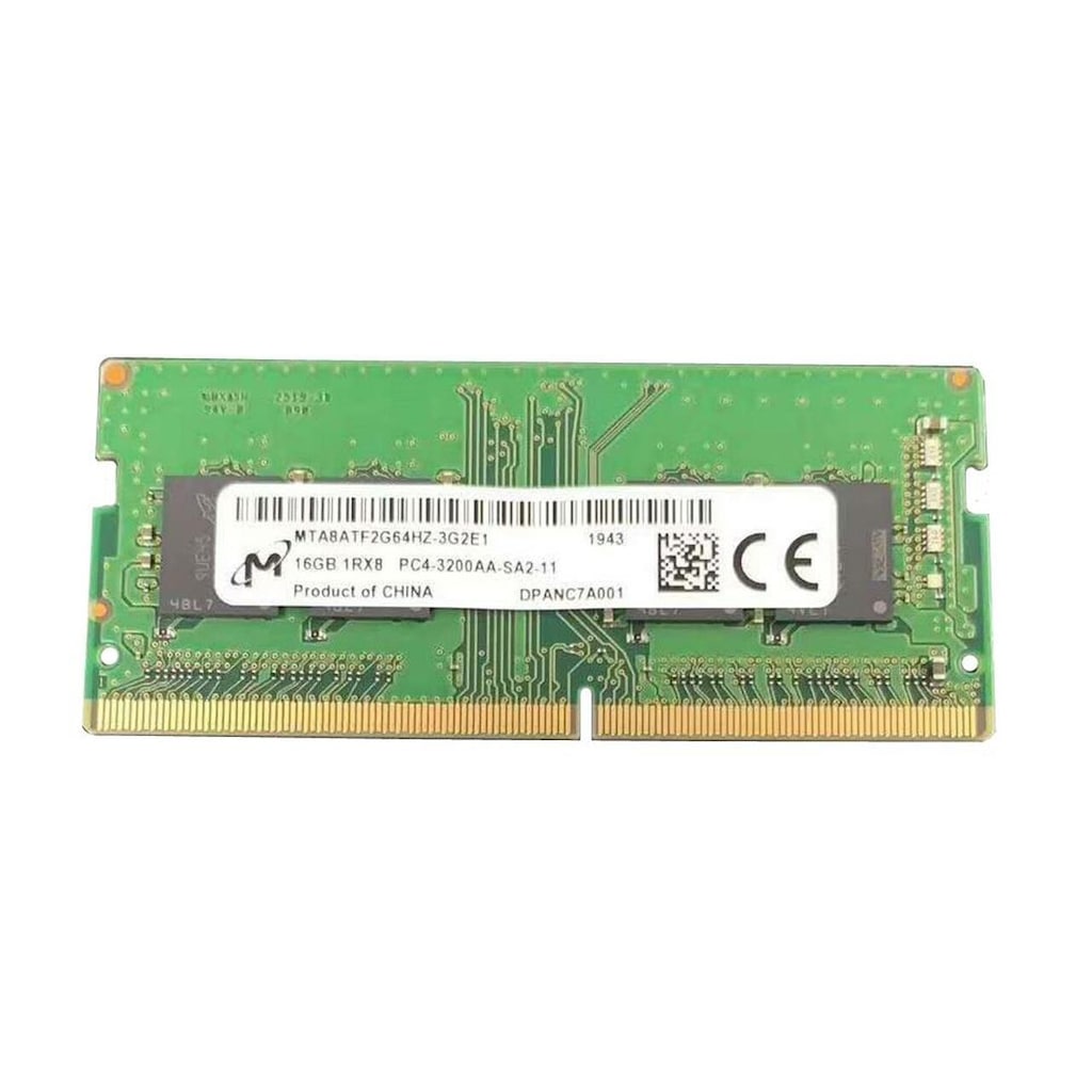 Micron 16 GB 3200 MHz DDR4 CL22 SODIMM MTA8ATF2G64HZ-3G2E1 Ram