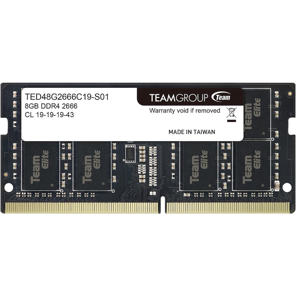 Team Elite 8 GB 2666 MHz DDR4 SODIMM TED48G2666C19-S01 Ram
