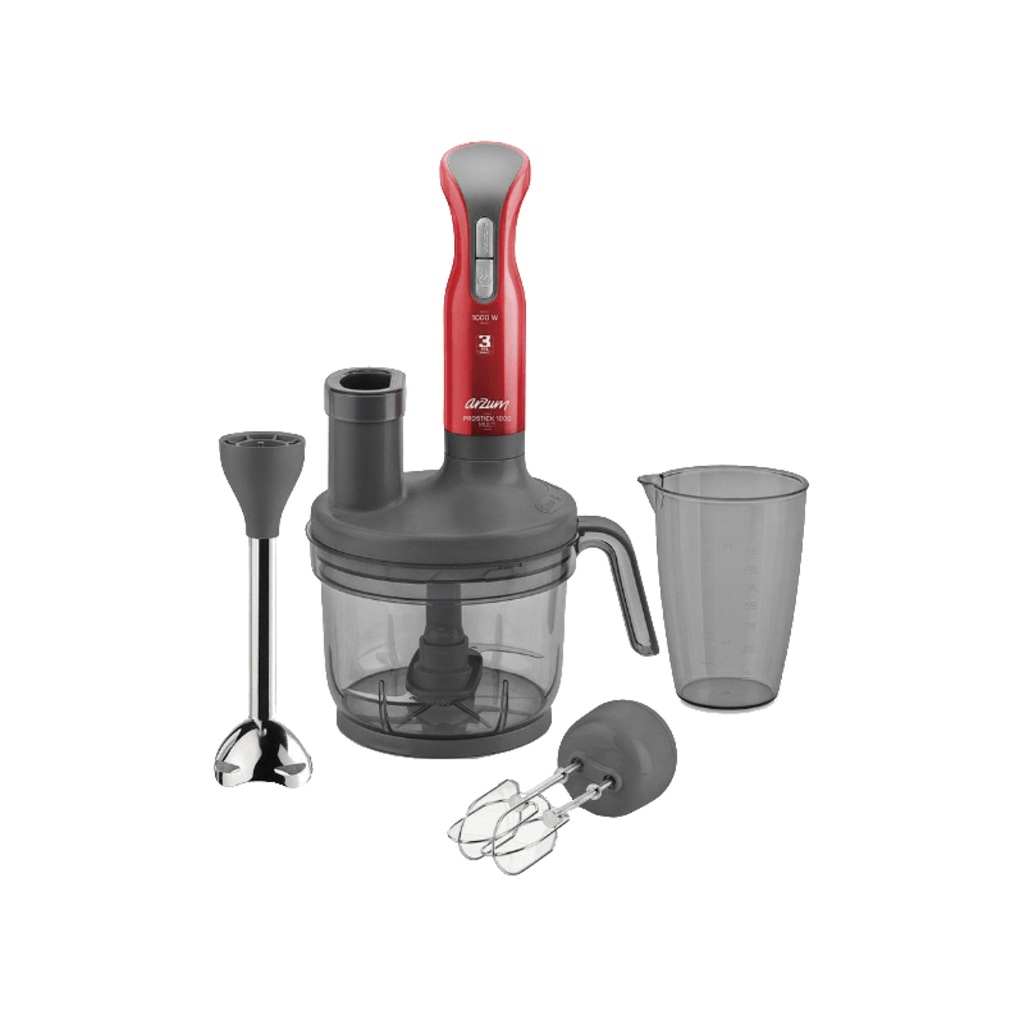 Arzum AR1026 Prostick 1000Watt Multi Blender Seti - Kırmızı
