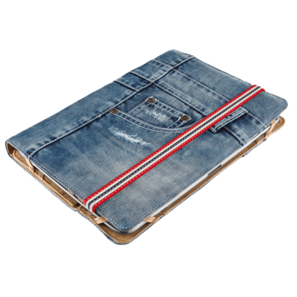 JEANS FOLIO STAND FOR 9.5''-10” TABLETS - BLUE DENIM 19192