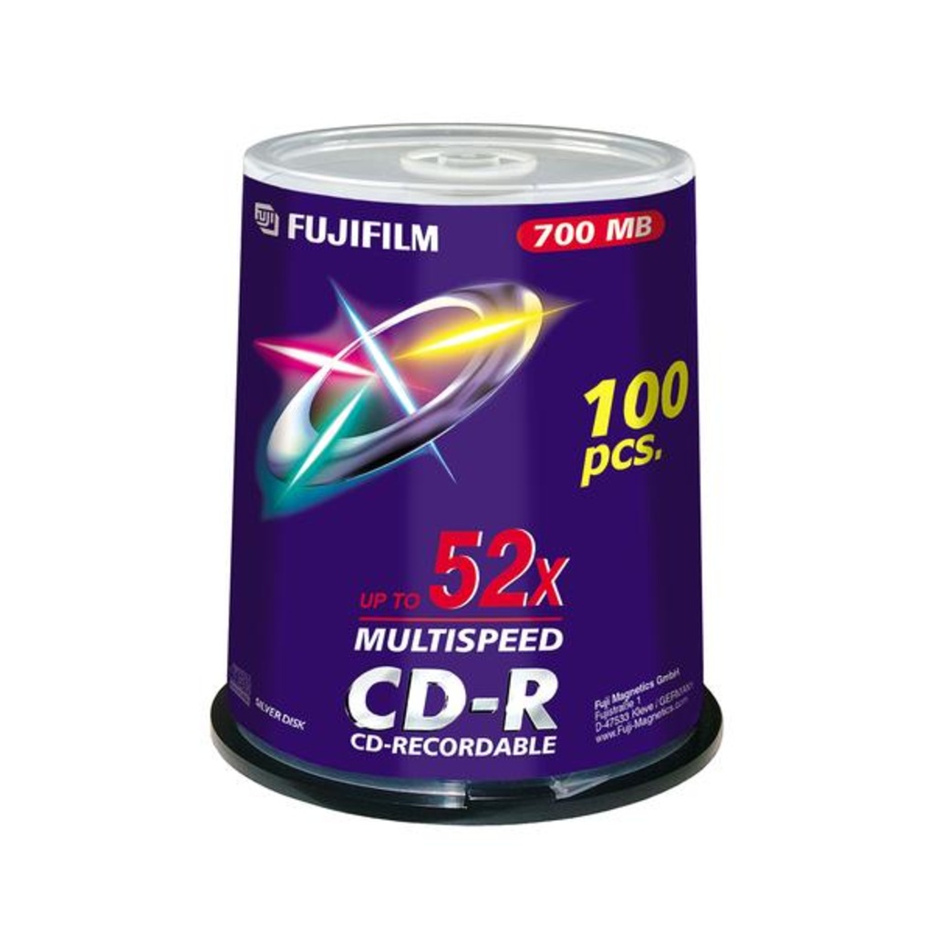 BOŞ CD FUJİFLM CD-R 52X 700MB 100'LÜ CAKE BOX