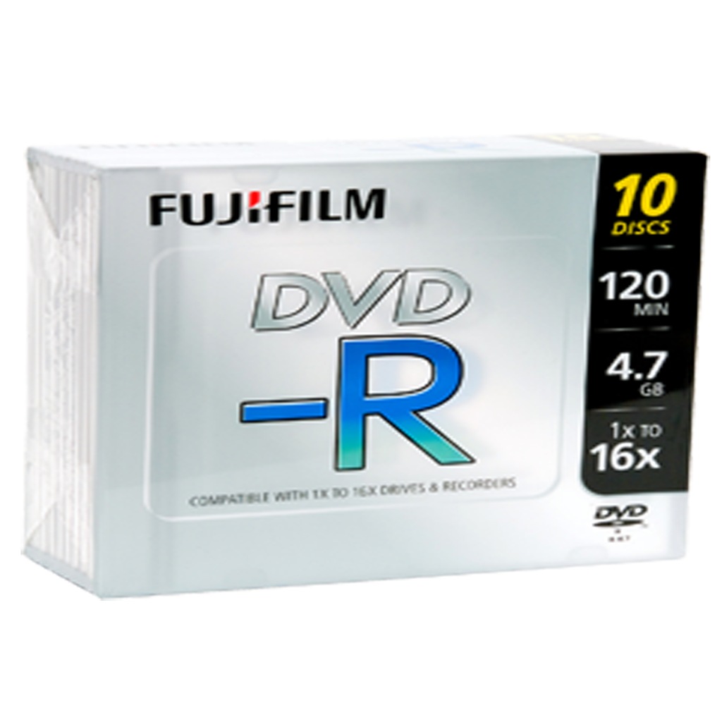 BOŞ DVD FUJIFILM DVD-R 4.7GB 16x 10 ADET