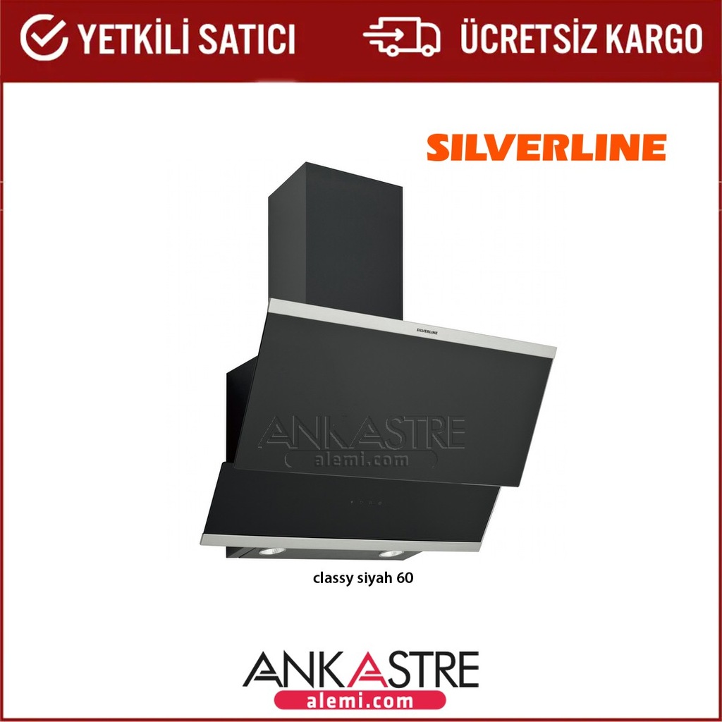 Silverline Classy Siyah 60cm Davlumbaz