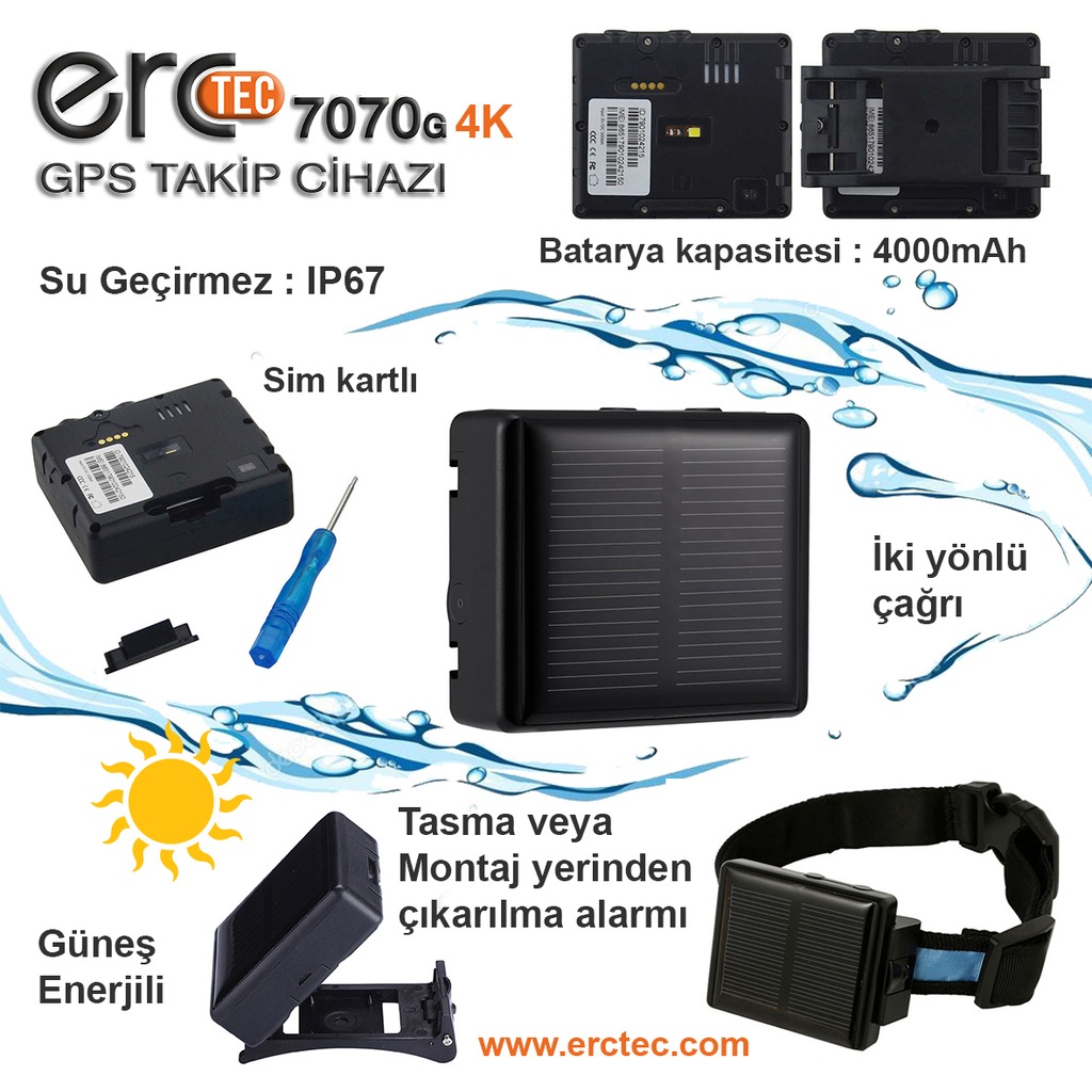 Erctec 7070g 4k Gps Takip Cihazi Fiyatlari Ve Ozellikleri