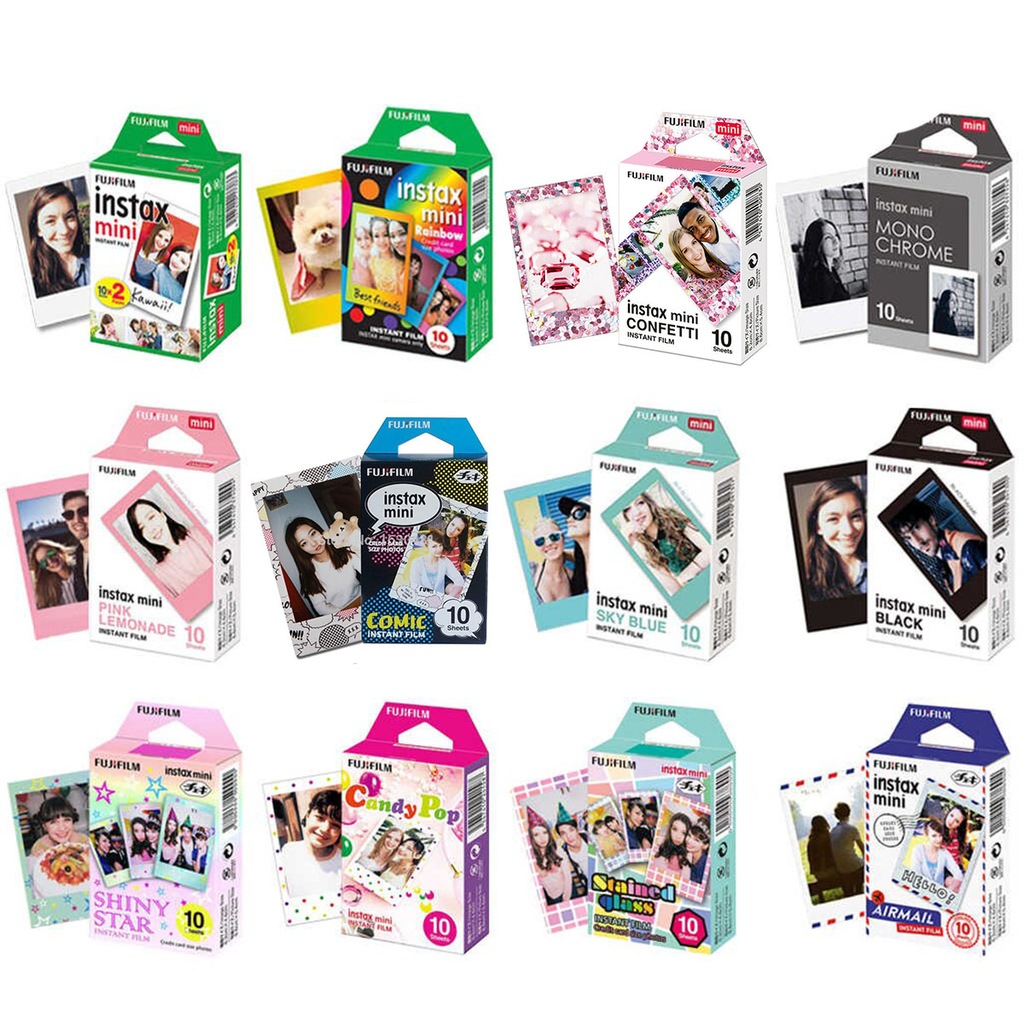 Fuji İnstax Mini 7-8-9-11-25-70-90 için Fotoğraf filmi 12 paket