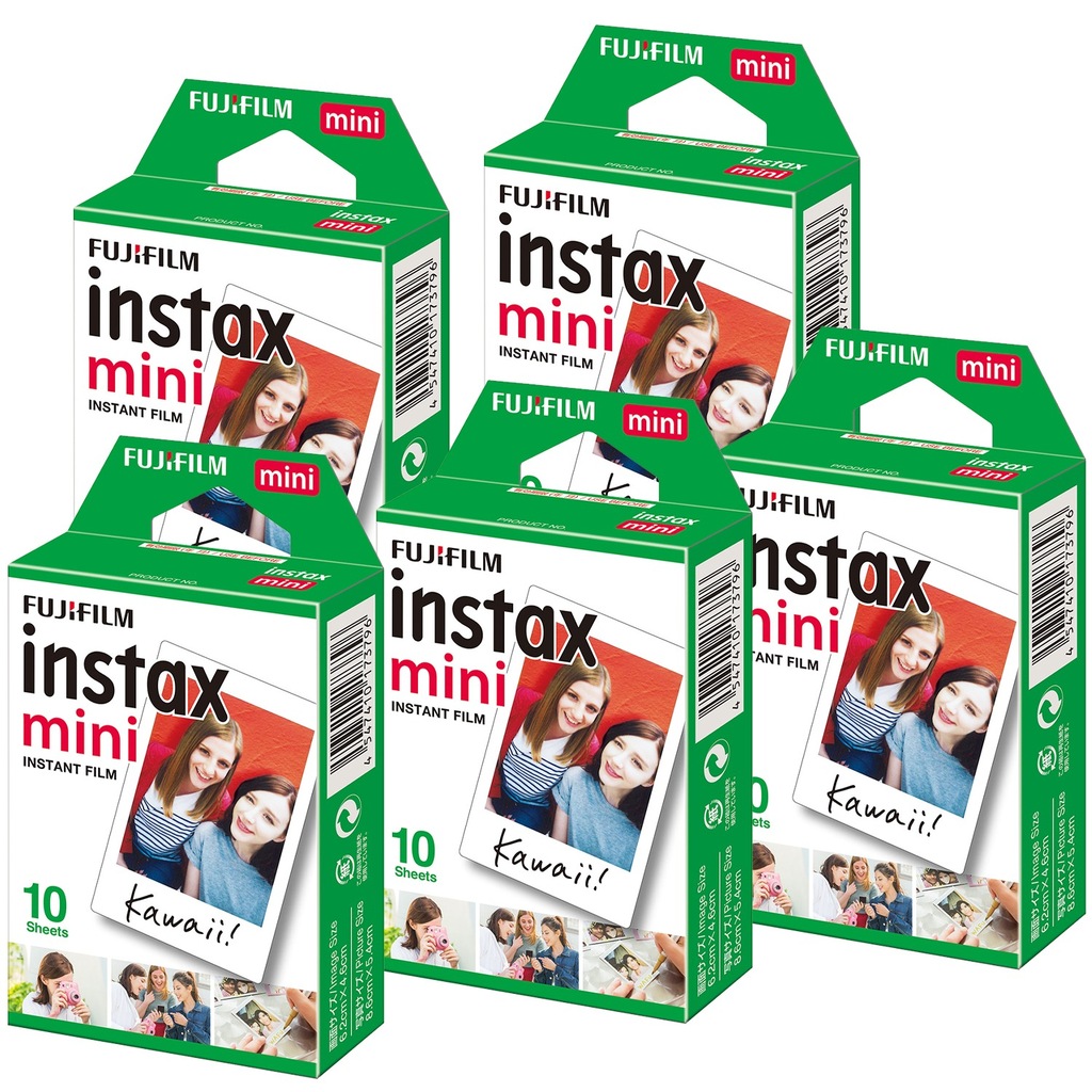 Fujifilm İnstax Mini 7-8-9-11-25-70-90 için Film 50 Adet