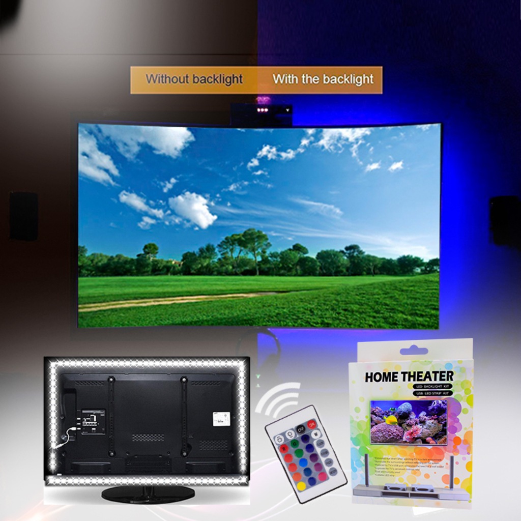 Tv Arkası Duvar Rgb Led Şerit Aydınlatma Seti 2 Metre