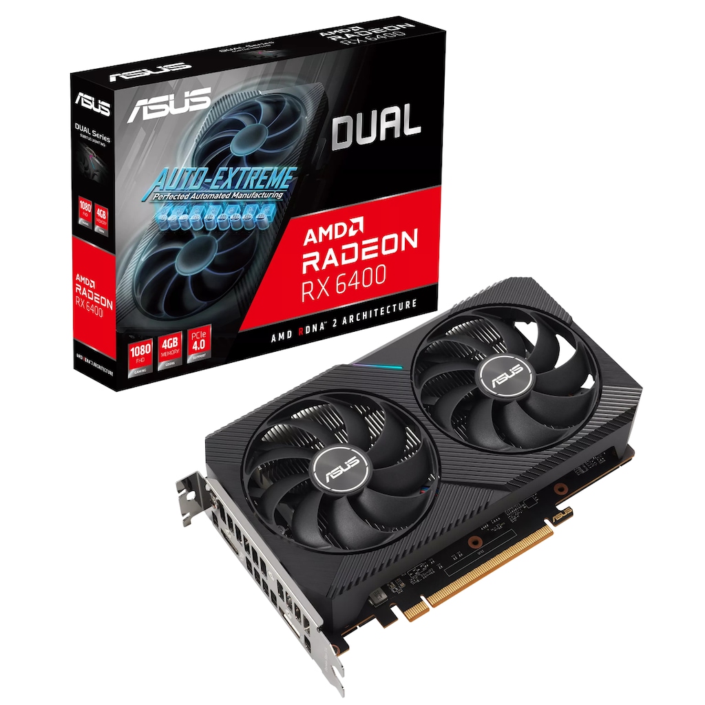 Asus RX 6400 DUAL-RX6400-4G 64 Bit GDDR6 4 GB Ekran Kartı