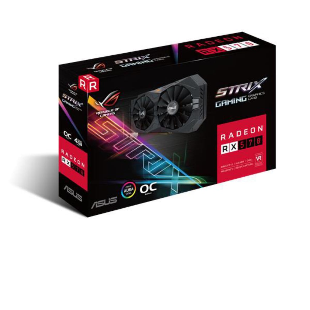 ASUS Radeon RX 570 4G 即購入OK Asus RX 570 ROG STRIX-RX570-O4G-GAMING 256 Bit GDDR5 4 GB Ekran