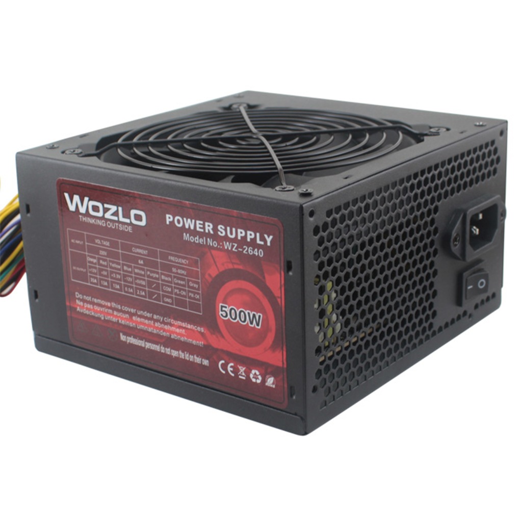 Wozlo 500w Watt Power Supply Psu Güç Kaynağı 12cm Fan Onoff