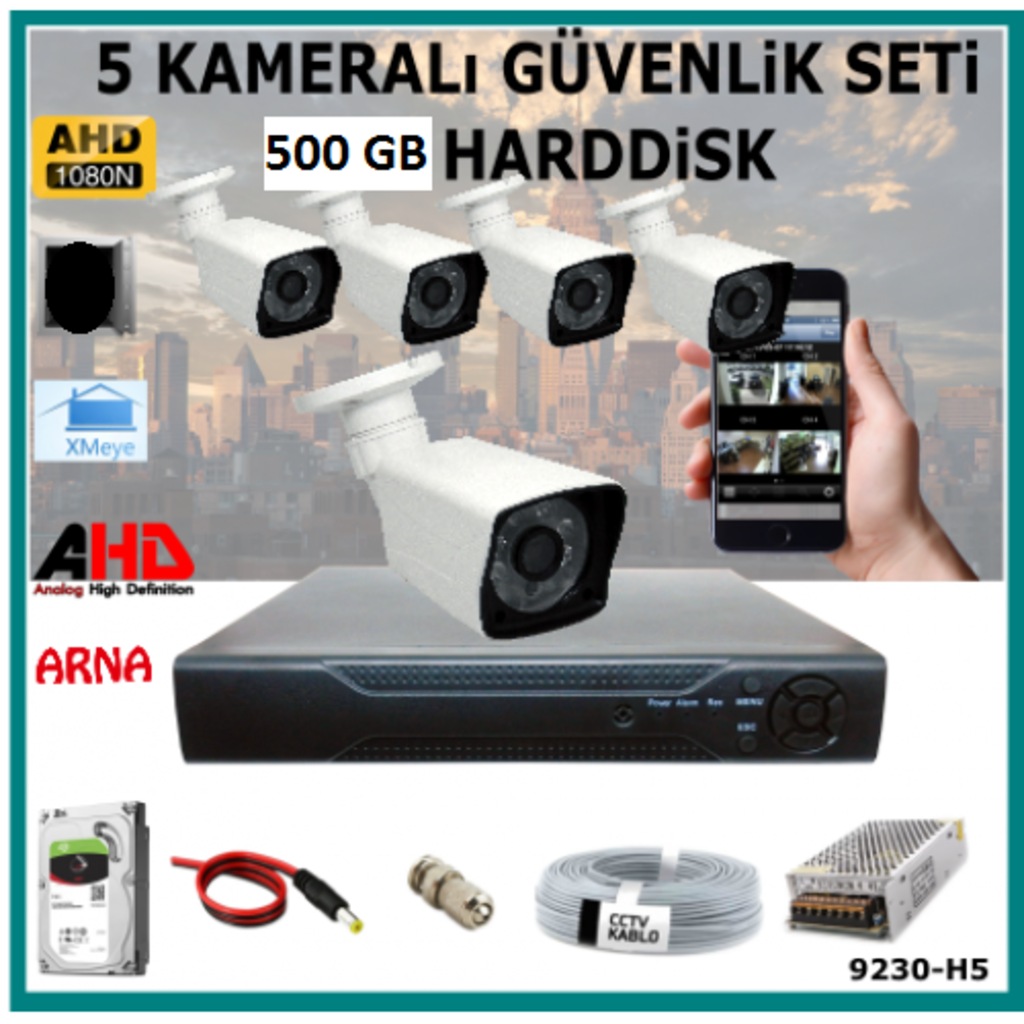ELİTCAM 2 MP SÜPER GÜVENLİK KAMERASI SETİ