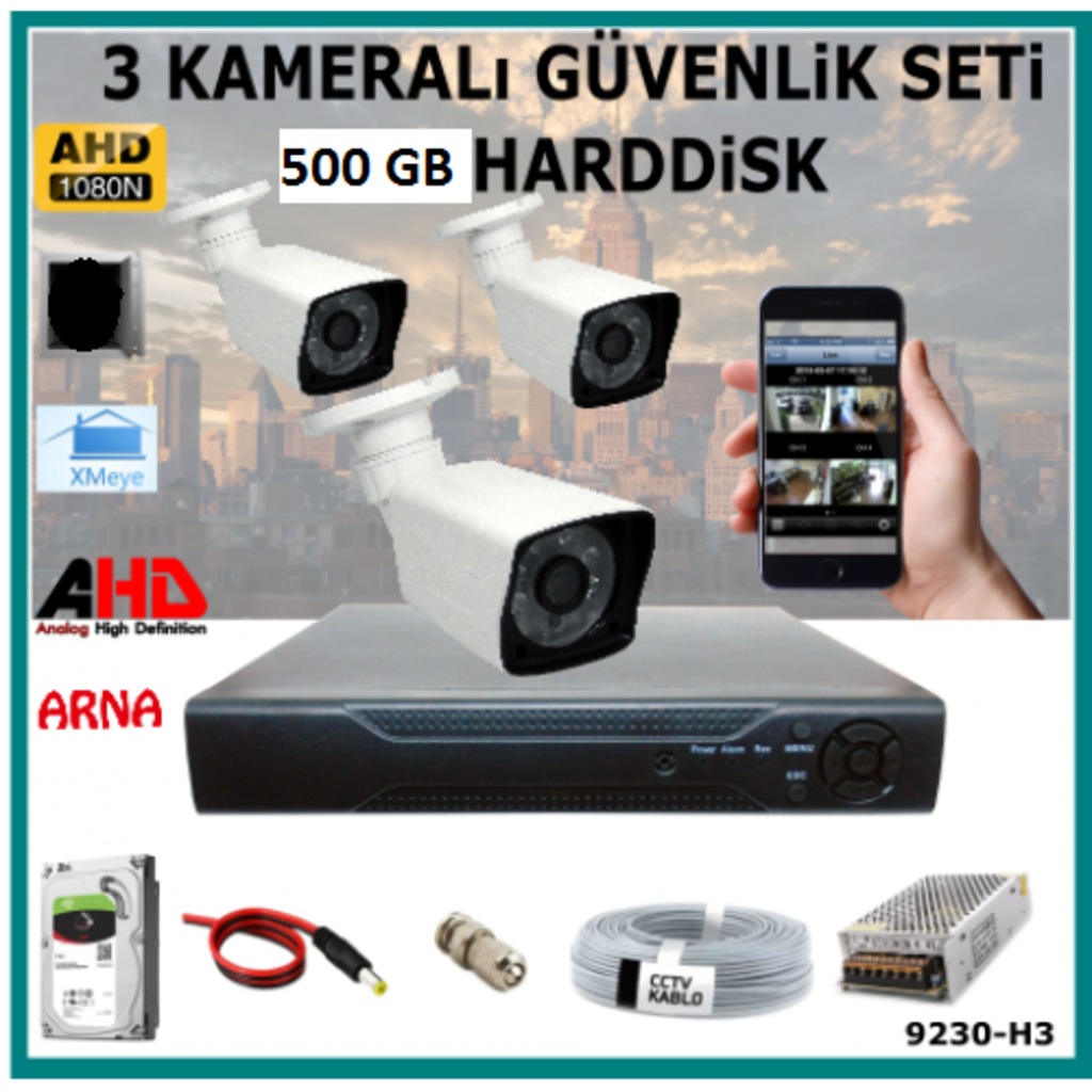 ELİTCAM 2 MP SÜPER GÜVENLİK KAMERASI SETİ