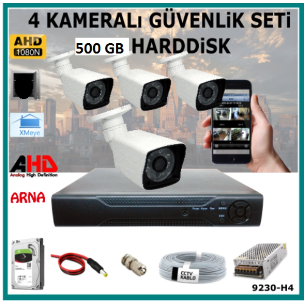 ELİTCAM 4 KAMERA 2MP 1080P SÜPER SET