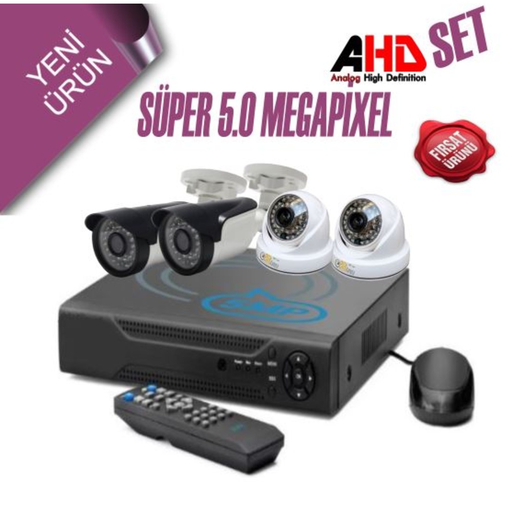 ELİTCAM 5MP 4 KAMERASÜPER SET