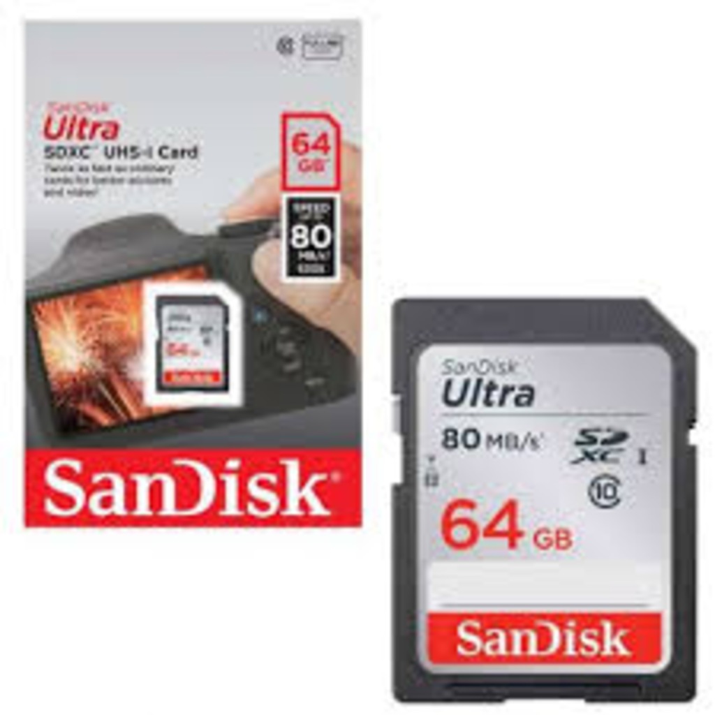 Sandisk Ultra SDXC 64GB 80MB/s Class 10 UHS-I Hafıza Kartı